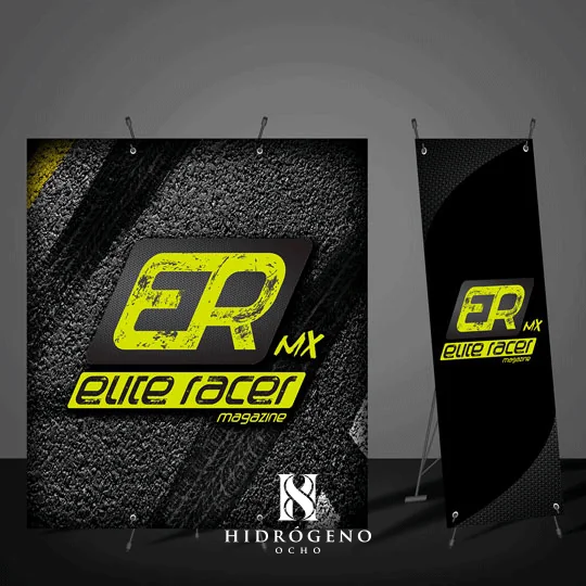 Lona para evento inaugural — Elite Racer